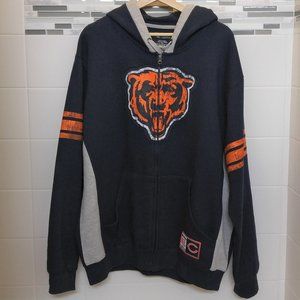 Chicago Bears Distressed Dark Navy & Orange Hoodie
